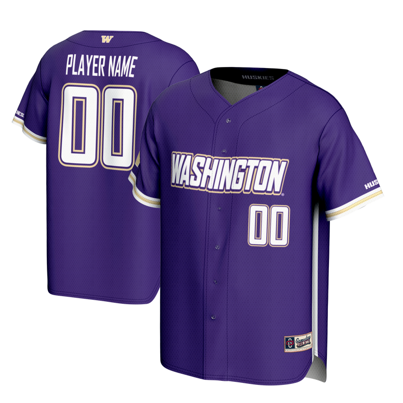 Washington Huskies NIL Pick-A-Player Lightweight Baseball Jersey - Purple