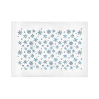 Winter Holiday Pattern Rug, Blue Snowflake Runner Rug, Seasonal Snowflake Runner Rug, Hallway Floor Runner Rug, Christmas Kitchen Floor Mat