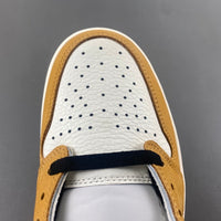 Low Top Sneakers, White Brown Colorway, Lace Up Design, Casual Gift for Sneaker Fans