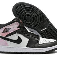 Sneakers, Black White Pink Colorway, Tie Dye Pattern, Lace Up Design, Casual Gift for Sneaker Fans