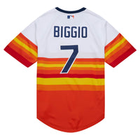 Houston Astros Craig Biggio White 2004 Cooperstown Collection Authentic Throwback Jersey