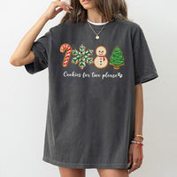 Christmas Cookie Pregnancy Announcement Shirt, Cookies for Two Please T-Shirt, Adorable Holiday Expecting Mom Tee, Baby Reveal Xmas T-Shirt