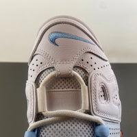 High Top Sneakers, White Blue Colorway, Strap Design, Casual Gift for Sneaker Fans