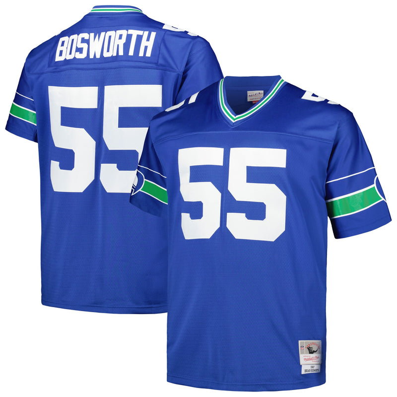 Seattle Seahawks Brian Bosworth Royal Big & Tall 1987 Legacy Retired Player Jersey