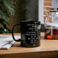Humorous Manager Gag Present Mug, Humorous Boss Coffee Mug, Office Humor Ceramic Cup, Coworker Supervisor Appreciation Christmas Present