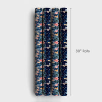 Snowy CN Tower Gift Wrap, Toronto Skyline Christmas Wrapping Paper, Night Cityscape Holiday Gift Wrapping Paper, Canada Winter Present Wrap