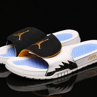 Retro Slides, Black Yellow Colorway, Slip On Design, Casual Gift for Shoe Lovers