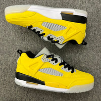Low Top Basketball Shoes, Yellow Gray Colorway, Lace Up Design, Casual Gift for Shoe Lovers