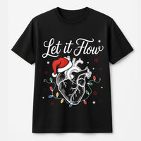 Heart Anatomy Santa Hat Shirt, Cardiac Nurse Christmas T-Shirt, Medical Holiday Nurse Shirt, Healthcare Worker Xmas Graphic Tee Present