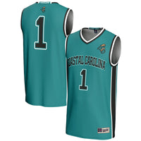 #1 Coastal Carolina Chanticleers Lightweight Basketball Jersey - Light Blue