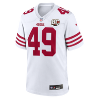 San Francisco 49ers The Faithful White 80th Anniversary Game Jersey