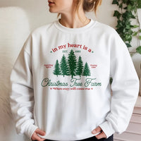 Comfy Holiday Forest Sweatshirt, Christmas Tree Farm Sweatshirt, Vintage Winter Tree Farm Pullover, Festive Xmas Crewneck Sweatshirt