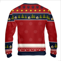 Bond That Can't Be Broken Sweater, A Man and His Cat Ugly Christmas Sweater, Cat Lover Holiday Sweatshirt, Humorous Pet Owner Xmas Crewneck