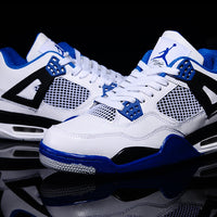 Sneakers, White Blue Colorway, Lace Up Design, Casual Gift for Sneaker Fans