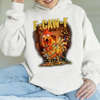 Holiday Chicken Hoodie Pullover, Chicken Christmas Hoodie, Festive Chicken Lover Hoodie, Humorous Farm Animal Xmas Sweatshirt, Farmer Present