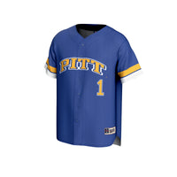 #1 Pitt Panthers Lightweight Collegiate Baseball Fashion Jersey - Royal