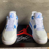 Mid Top Sneakers, White Blue Colorway, Lace Up Design, Casual Gift for Sneaker Fans