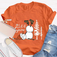 Let It Snow Teacher Shirt, Humorous Snowman Christmas T-Shirt, Adorable Winter Holiday Tee, Festive Classroom Graphic T-Shirt, Teacher Xmas Present