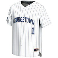 #1 Georgetown Hoyas Lightweight Baseball Fashion Jersey - White