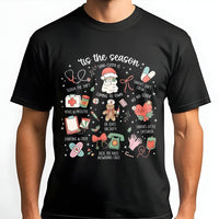 Healthcare Holiday Graphic Tee, Humorous Nurse Christmas Shirt, RN LPN Medical Staff Xmas Shirt, Nursing Student Christmas T-Shirt