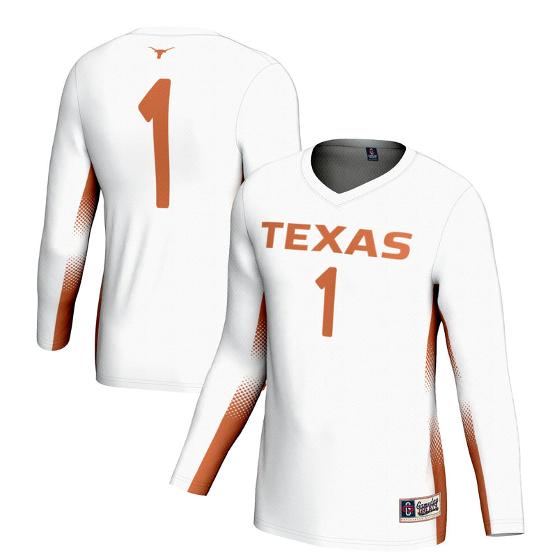 #1 Texas Longhorns Lightweight Volleyball Jersey - White