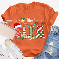 Custom Name Holiday Shirt, Personalized Christmas Snowflake T-Shirt, Festive Winter Family Graphic Tee, Matching Xmas Present Top