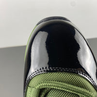 High Top Sneakers, Army Green Black Colorway, Leather Footwear, Lace Up Design, Casual Gift for Sneaker Fans
