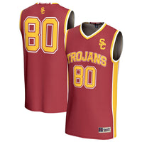 #80 USC Trojans Lightweight Basketball Fashion Jersey - Cardinal