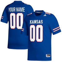Kansas Jayhawks Replica Custom Football Jersey - Royal