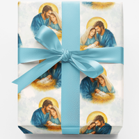 Religious Nativity Gift Wrap, Holy Family Christmas Wrapping Paper, Sacred Holiday Wrapping Paper, Faith Inspired Christmas Wrapping Paper