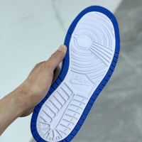 Low Top Sneakers, Blue White Colorway, Lace Up Design, Casual Gift for Sneaker Fans