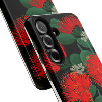 New Zealand Christmas Tree Art Phone Case, Pohutukawa Floral Phone Case, Tough Phone Case for Samsung Galaxy, Botanical Nature Cover
