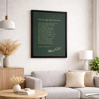 Festive Holiday Canvas Wall Art, Twas the Night Before Christmas Poem Canvas, Classic Xmas Story Canvas, Vintage Christmas Wall Decor Present