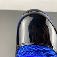 High Top Sneakers, Royal Blue Black Colorway, Leather Footwear, Lace Up Design, Casual Gift for Sneaker Fans