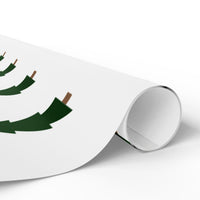 Modern Scandi Holiday Gift Wrap, Minimalist Christmas Tree Wrapping Paper, Simple Winter Tree Present Paper, Neutral Xmas Wrapping Roll