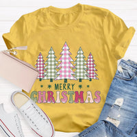 Pink Bow Aesthetic Holiday Graphic Tee, Coquette Christmas Tree T-Shirt, Girly Winter Vacation Shirt, Vintage Christmas Present for Her