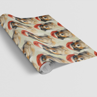 Adorable Aussie Christmas Gift Wrap, Miniature American Shepherd Wrapping Paper, Holiday Dog Wrapping Paper, Pet Lover Present Paper Roll