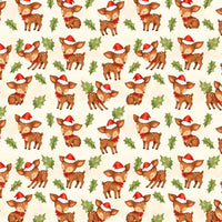 Woodland Deer Holiday Gift Wrap, Watercolor Baby Fawn Christmas Wrapping Paper, Winter Animal Wrapping Paper, Adorable Woodland Xmas Gift Wrap