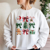 Retro Holiday Graphic Sweater, Vintage Christmas Icons Sweatshirt, Festive Xmas Crewneck, Comfy Winter Pullover, Holiday Present for Him and Her