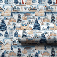 World Landmarks Holiday Gift Wrap, Winter Cityscape Wrapping Paper, Eiffel Tower Opera House Gift Wrap, Christmas Present Paper, Travel Present