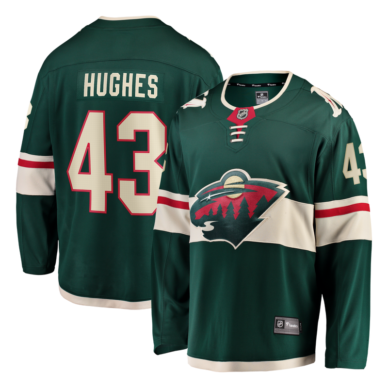 Minnesota Wild Quinn Hughes Green Home Breakaway Jersey