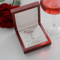 Cubic Zirconia Pendant Necklace, Eternal Hope Necklace for Wife, White Gold Pendant Necklace, Romantic Christmas Jewelry Present for Her