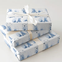 Watercolor Arctic Animal Gift Wrap, Polar Bear Wrapping Paper, Polar Bear Christmas Wrapping Paper, Adorable Winter Bear Wrapping Paper Roll