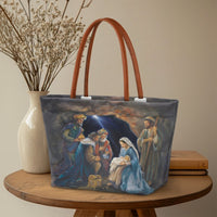 Adoration of the Magi Handbag, Nativity Scene Tote Bag, Christian Christmas Shoulder Bag, Religious Art Travel Tote Bag, Church Present