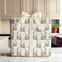 Joey Snowflakes Gift Wrap, Watercolor Kangaroo Christmas Wrapping Paper, Australian Animal Holiday Paper, Adorable Winter Holiday Present Wrap