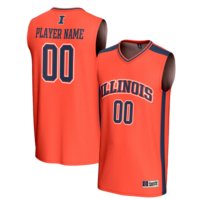 Illinois Fighting Illini NIL Pick-A-Player Lightweight Basketball Fashion Jersey - Orange