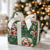 Video Game Christmas Gift Wrap, Gamer Santa Wrapping Paper, Humorous Gaming Santa Wrapping Paper, Tech Lover Holiday Paper Roll