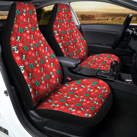 Santa Highland Cow Holiday Seat Cover Set, Christmas Cow Car Seat Covers, Festive Front Car Seat Cover, Xmas Vehicle Seat Protector Present