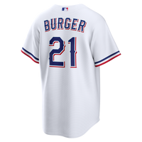 Texas Rangers Jake Burger White Home Replica Jersey