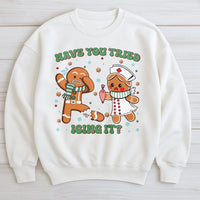 Gingerbread Nurse Christmas Sweatshirt, Have You Tried Icing It Nurse Sweatshirt, Humorous RN Holiday Crewneck, Medical Nurse Sweatshirt